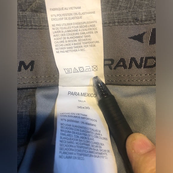 MEN’S GRAND SLAM REGULAR FIT ACTIVE WAISTBAND PERFORMANCE GOLF PANTS 36x30, GRAY - Picture 7 of 8